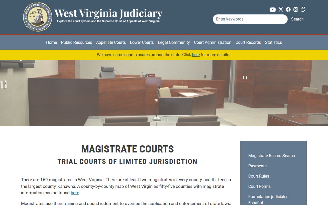 Mason County criminal case stages in magistrate jurisdiction