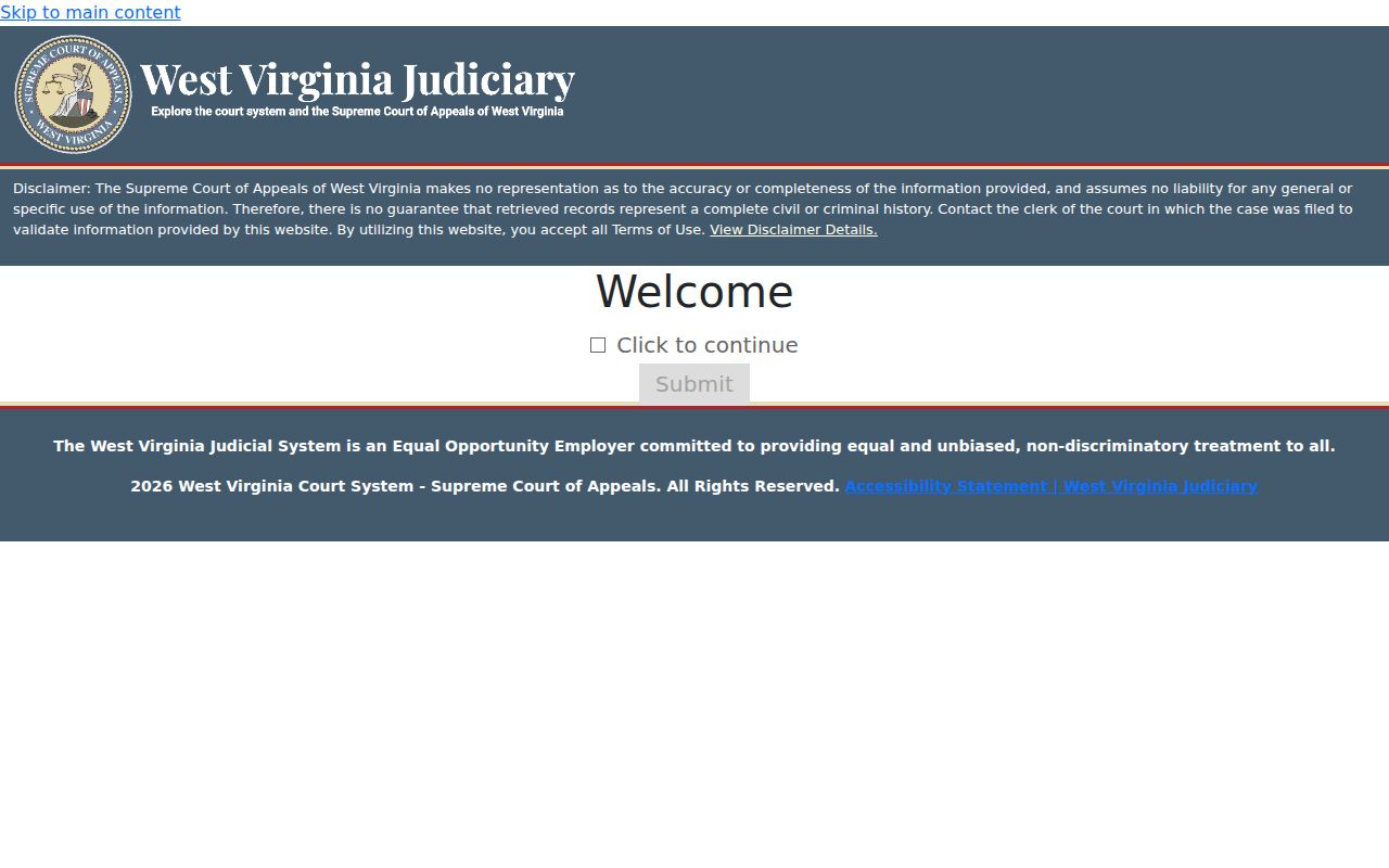 Mason County magistrate court case search interface