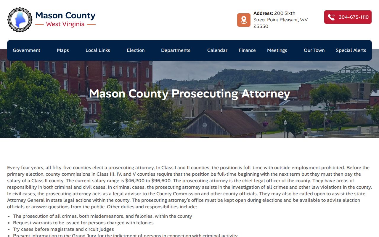 Mason County prosecuting attorney criminal court case role